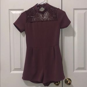 Mauve Backless Romper